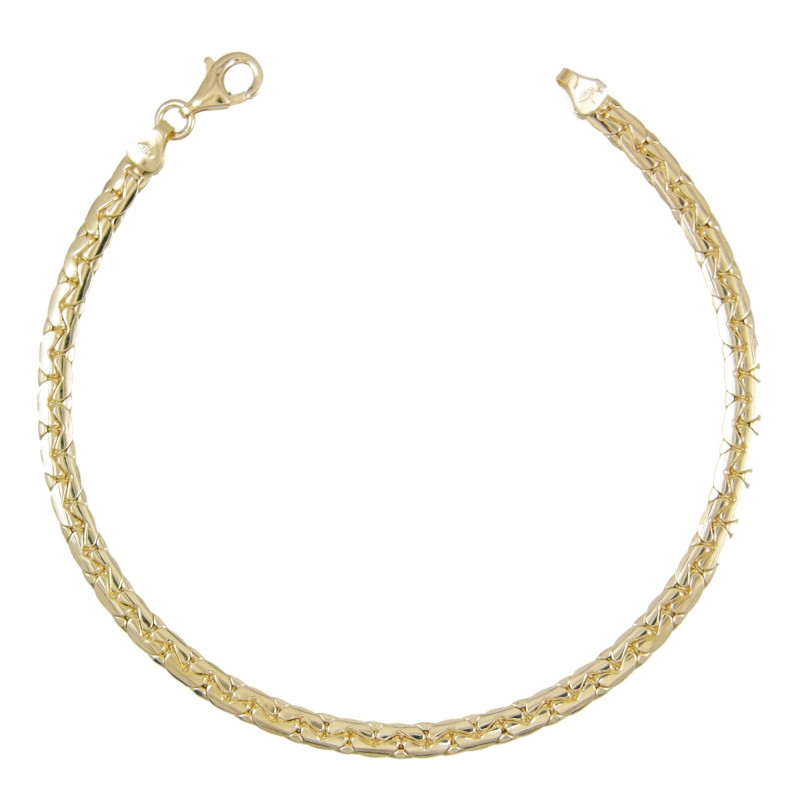 Bracelet Femme Or Jaune - Maille Haricot