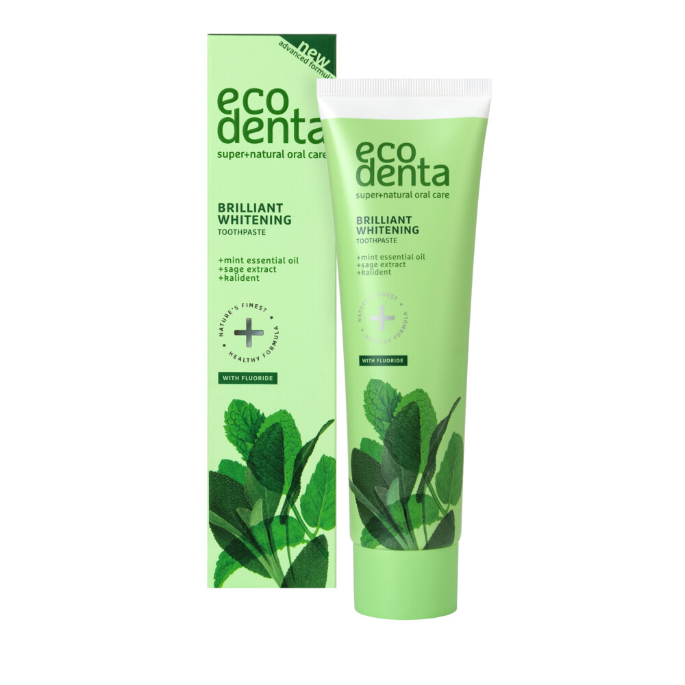 4x Ecodenta Tandpasta Whitening Muntolie & Salie-extract100 ml