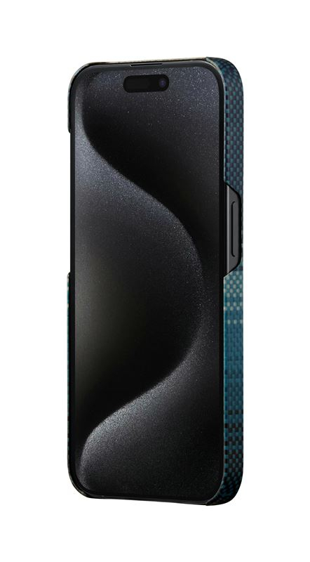 iPhone 15 Pro MagEZ 5 Fushion Weaving MagSafe Aramid Schutzhülle (KI1501MO) - Moonrise (Blau / Schwarz)