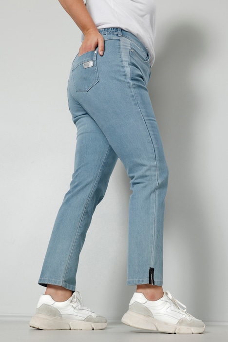 Jeans, Slim Fit, Saumschlitz, 5-Pocket