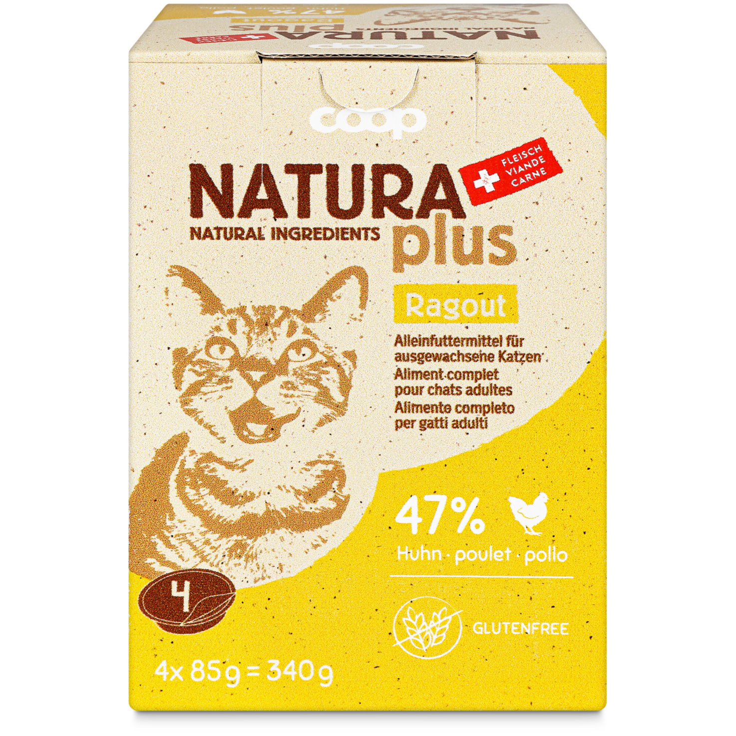 Naturaplus Katzenfutter Ragout Poulet 4x85g