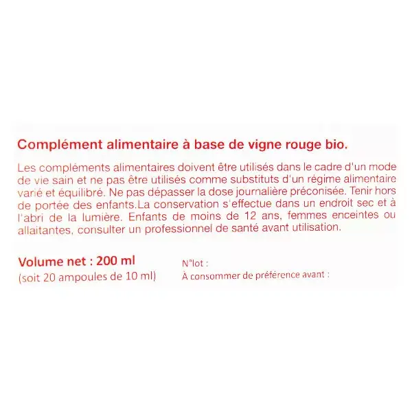 Ampolas de Vinagre Tinto Orgânico Nat & Form - 20 unidades