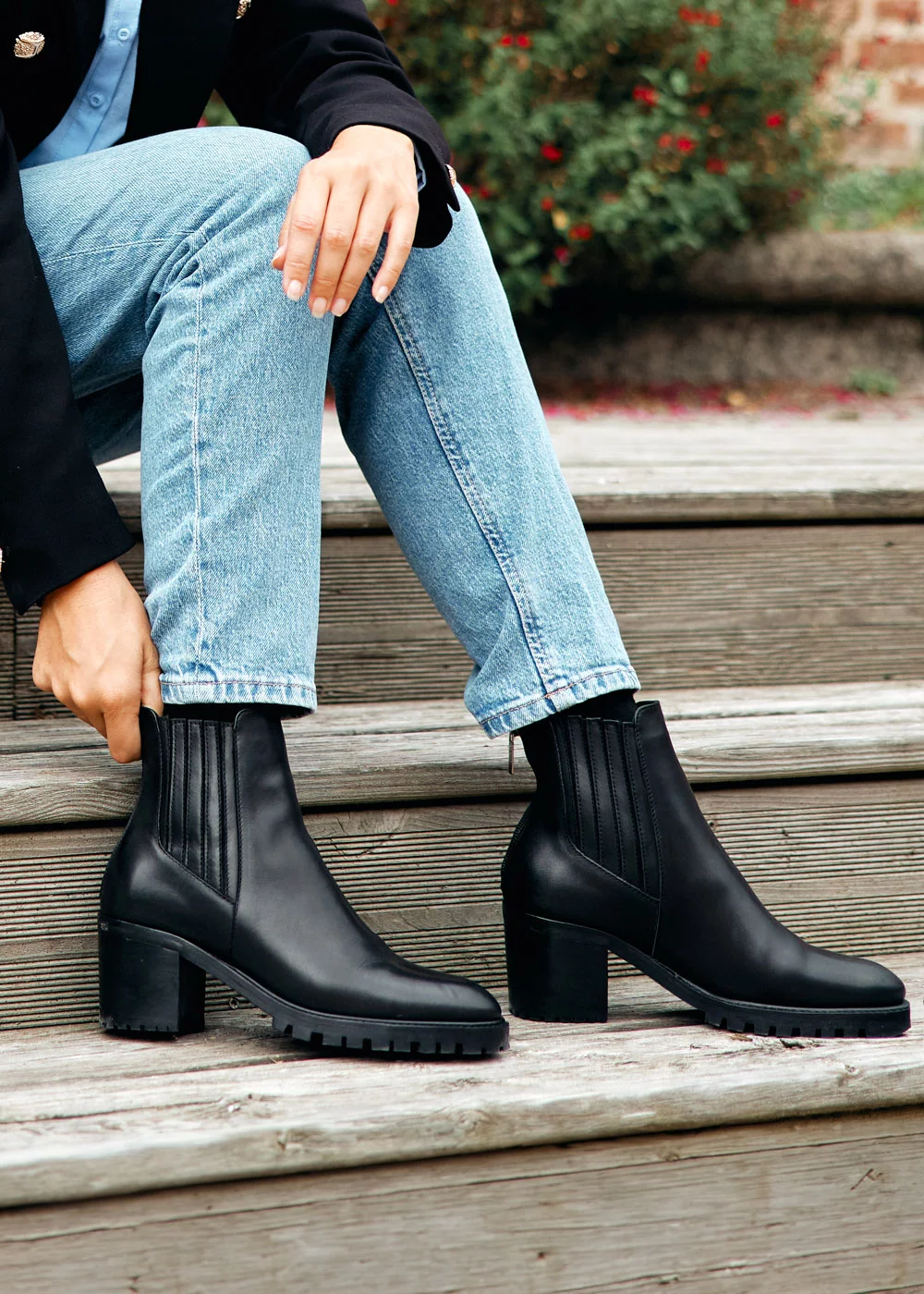BOOTS IRLANDAIS CUIR NOIR
