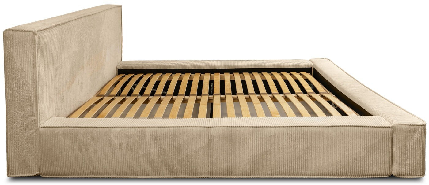 Trae Mobler Harmon 140 x 200 cm Gestoffeerd Bed Beige