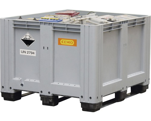 PE gebruikte batterijbox palletbox CEMO 610 L