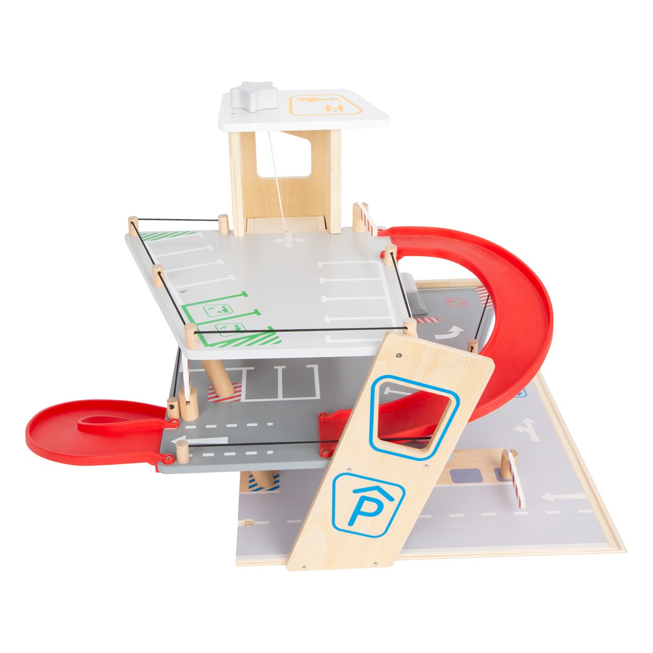 Smallfoot Parkhaus Premium braun Spiel-Parkhaus