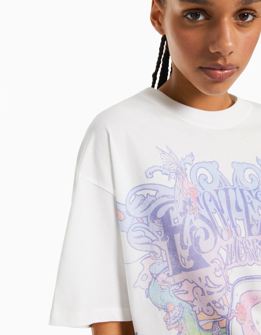 Camiseta de manga curta com estampa