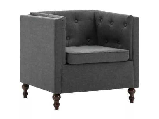 Fauteuil chaise siège lounge tissu grise 86 x 67 x 71 cm 1102345