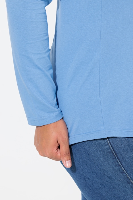 Shirt, Slim, V-Ausschnitt, Langarm