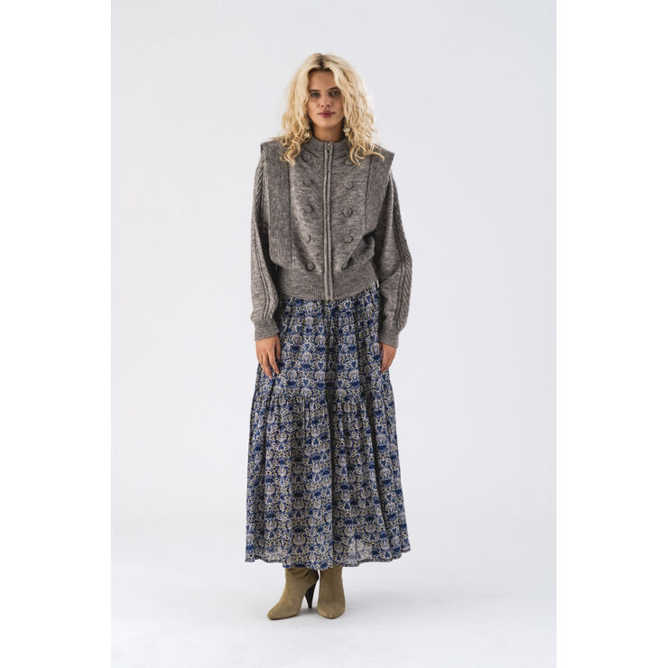 Lollys Laundry NoviaLL Cardigan LS Light grey melange