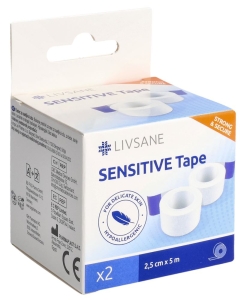 LIVSANE Sensitiv Fixierpflaster 2.5cmx5m, 2 Stück