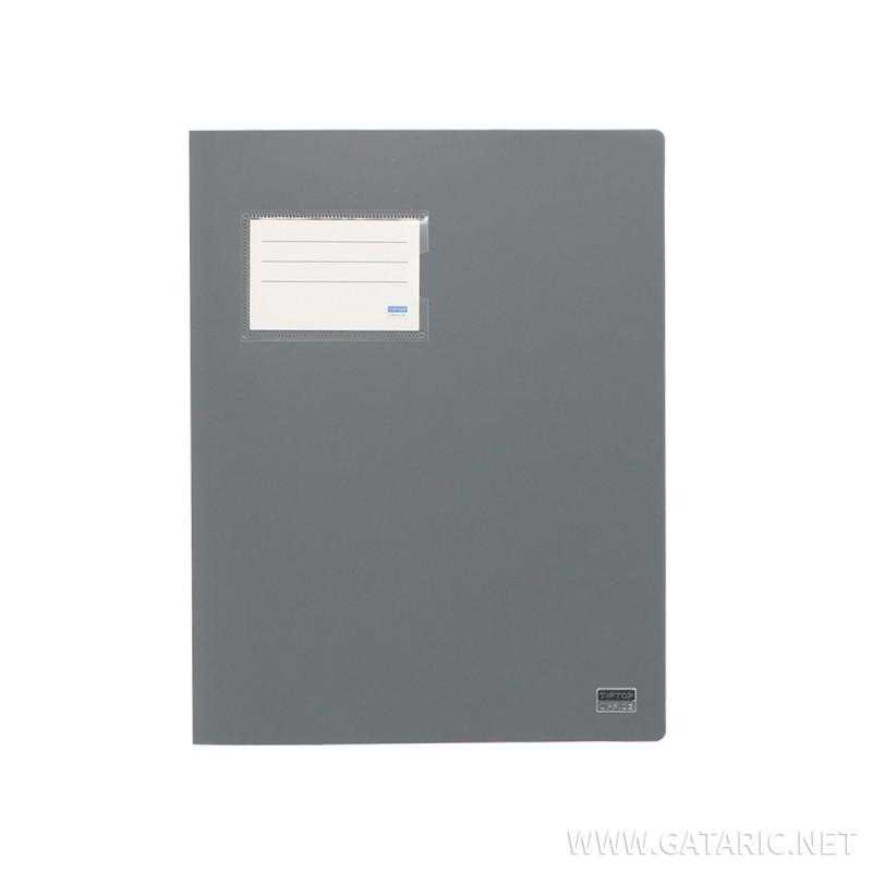 Schnellhefter A4 PP mit Tasche grau
