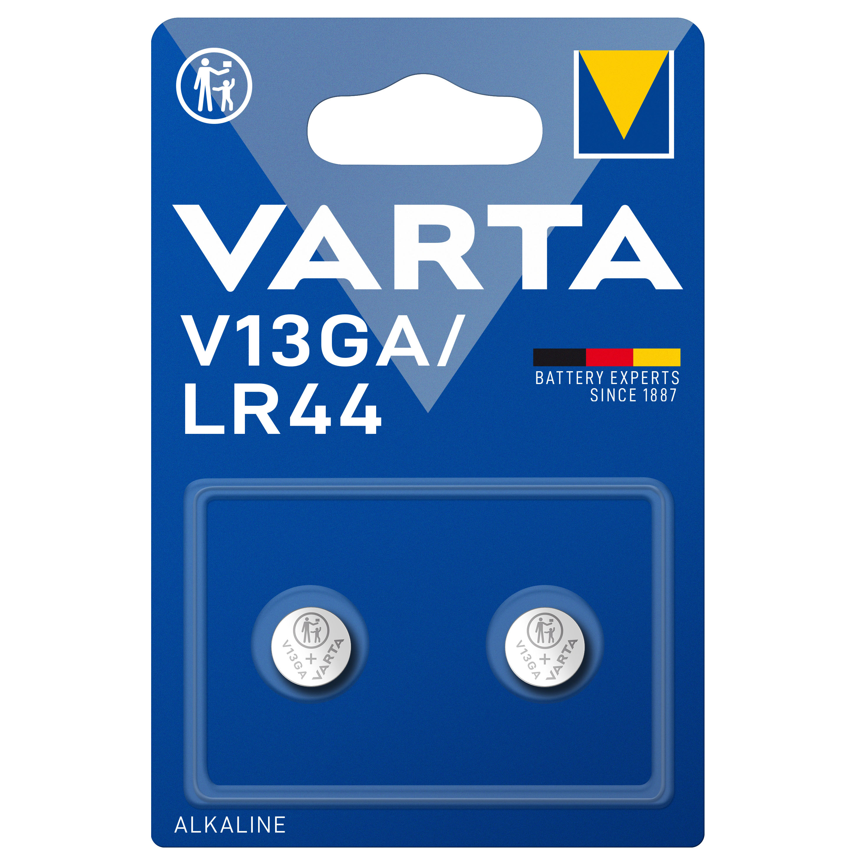 Knopfzelle VARTA Alkaline LR44 2 Stk.