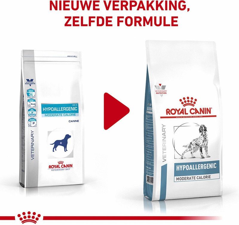 Royal Canin - Veterinary Diet - Hypoallergenic Moderate Calorie - Hondenvoer - 14 kg
