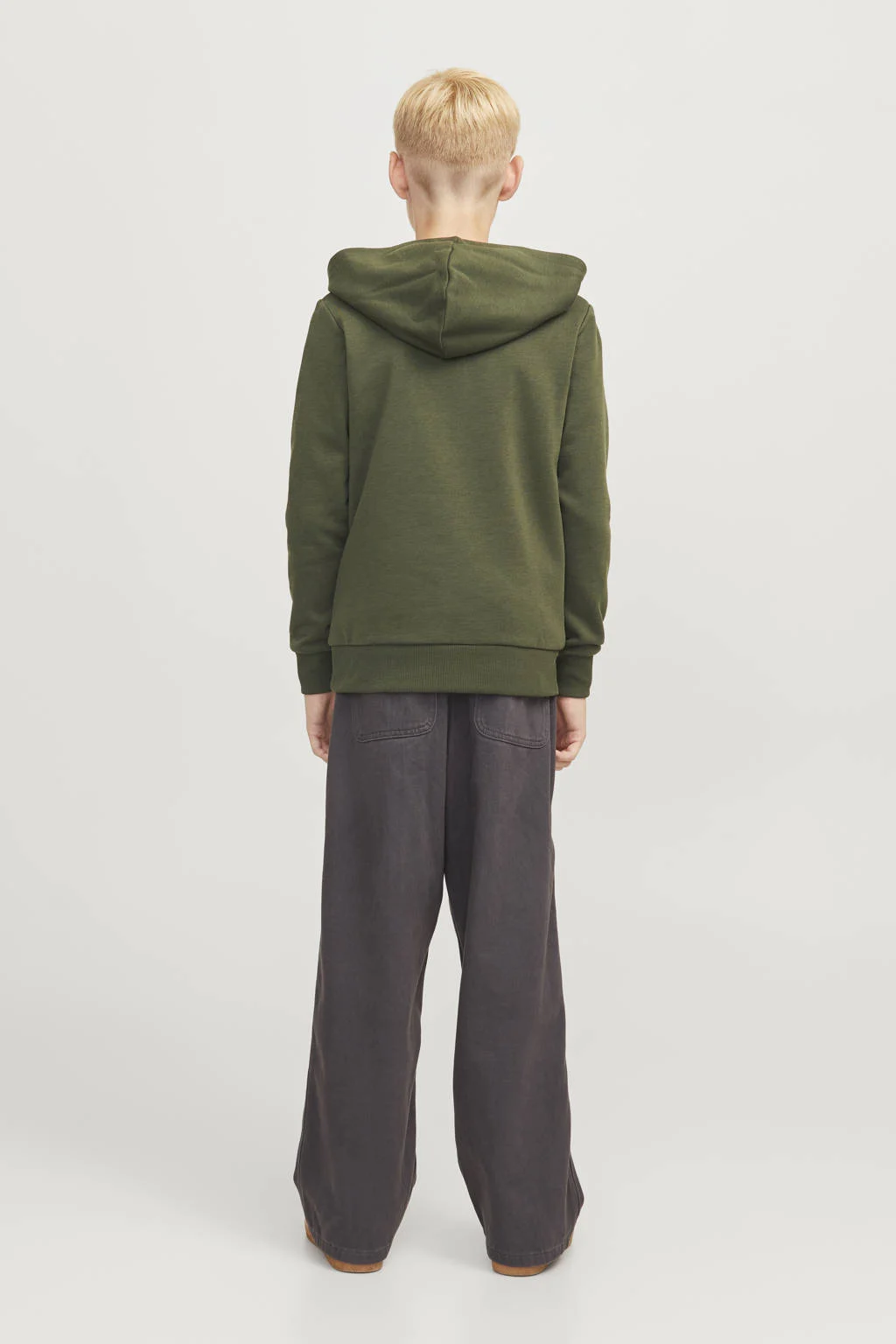 JACK & JONES hoodie JJNOLAN met logo armygroen