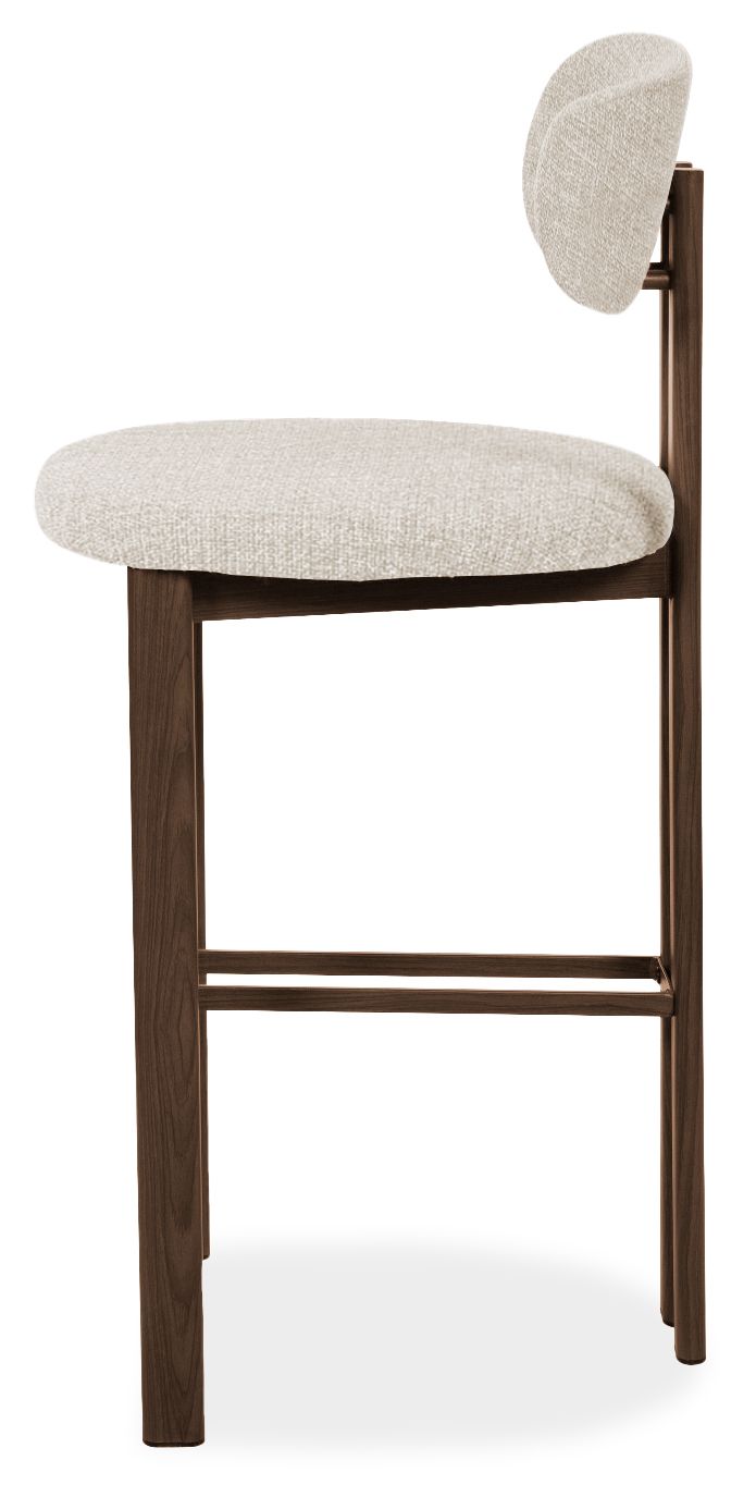 Barkruk Beige Walnut Lynja B51 x D53 x H98.5 cm