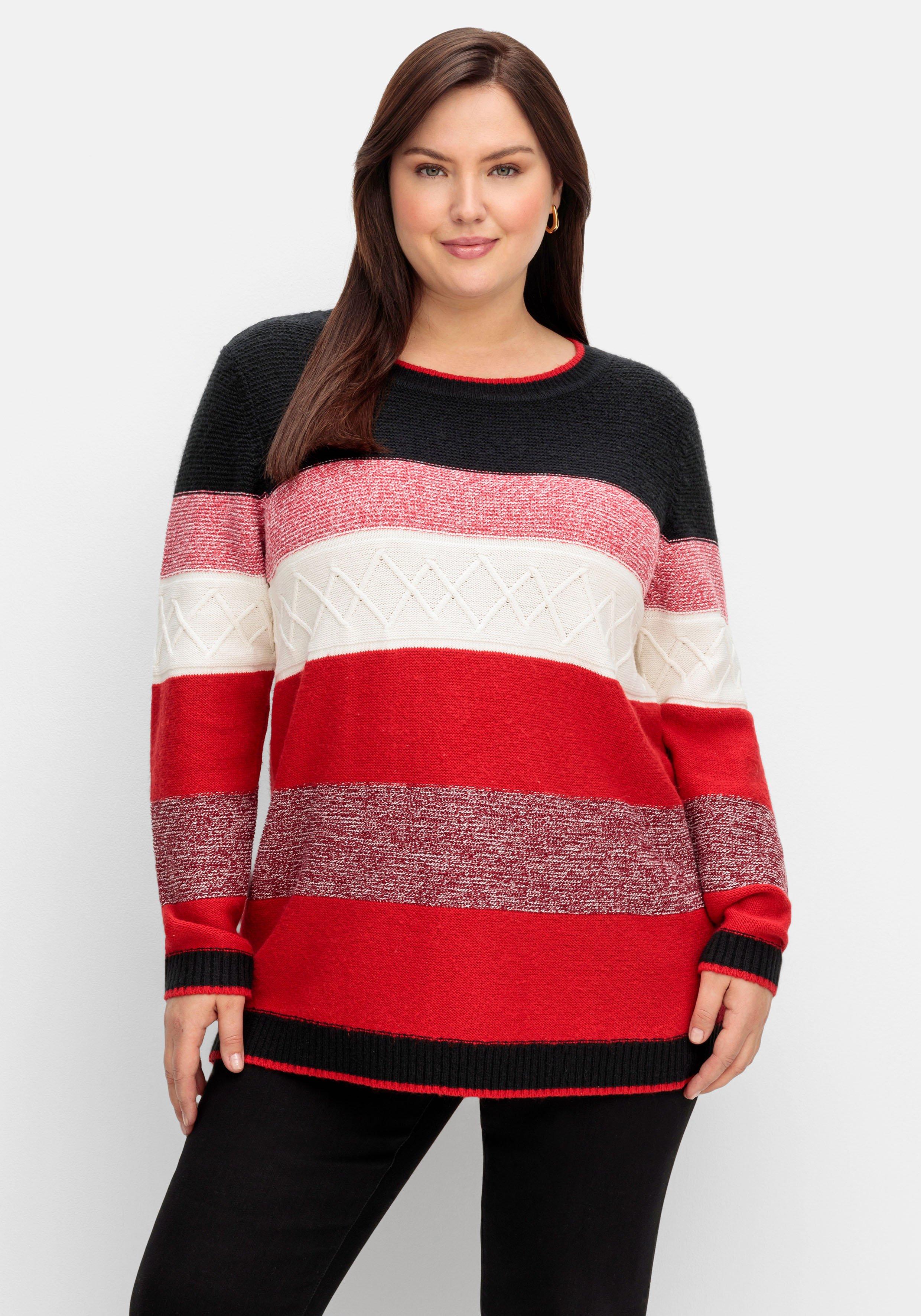 Pullover mit Blockstreifen