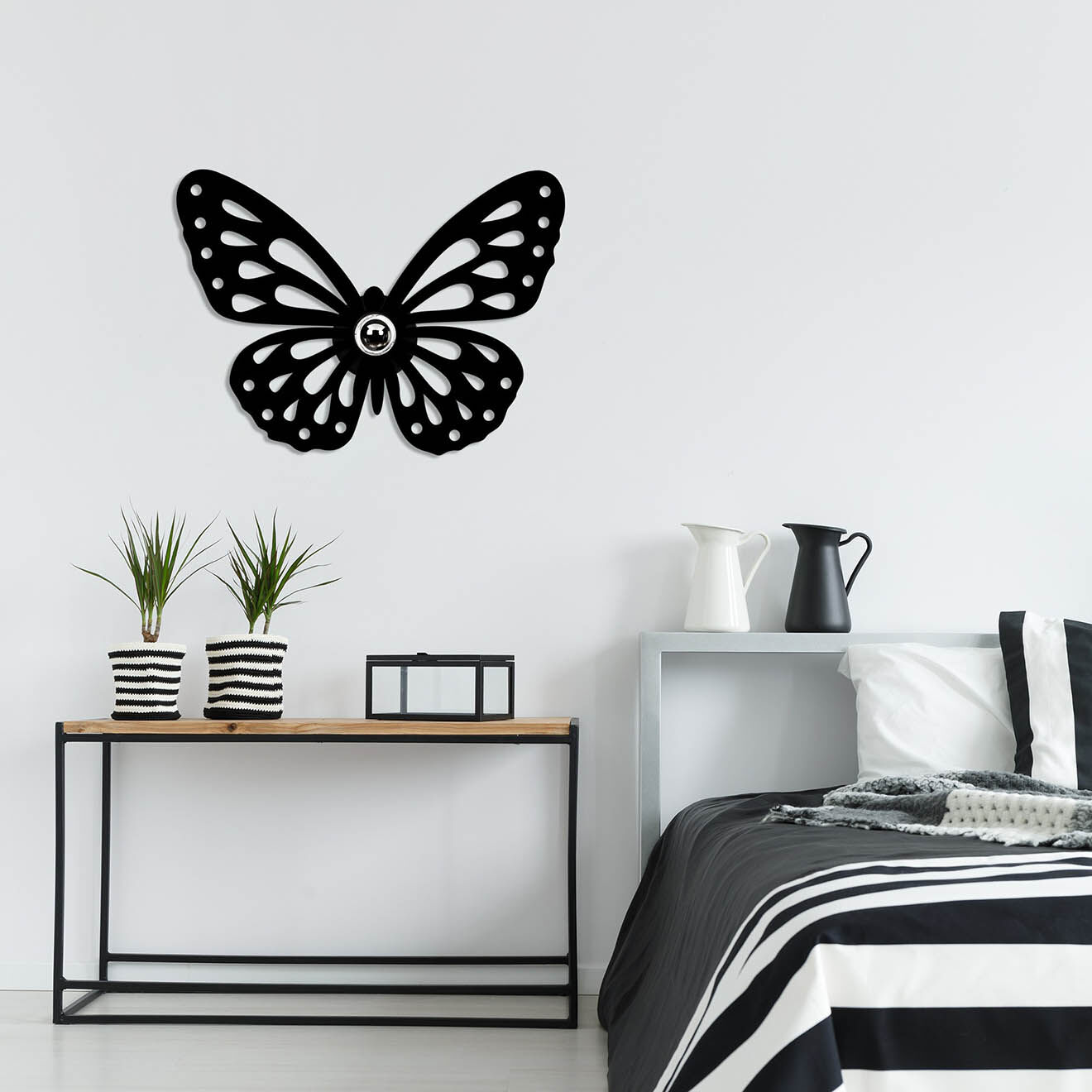 Opviq Applique murale 599 A noir - 52x1 x38 cm