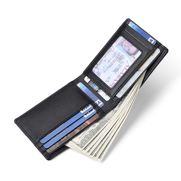 INF Slank RFID-blokkerende lommebok med AirTag-holder - Herre lommebok i skinn