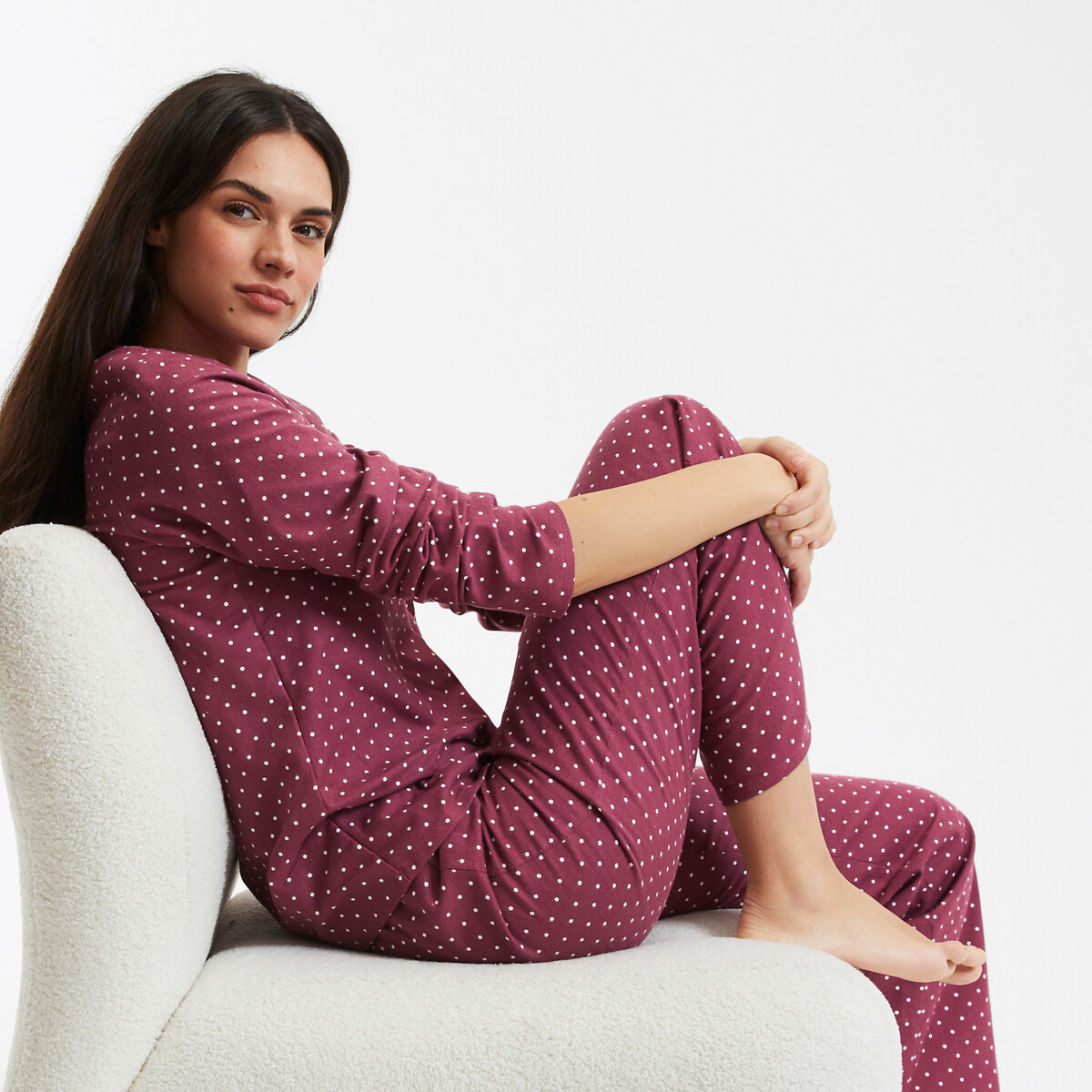 COLEÇÕES LA REDOUTE<br>Pijamas com bolinhas no pilou