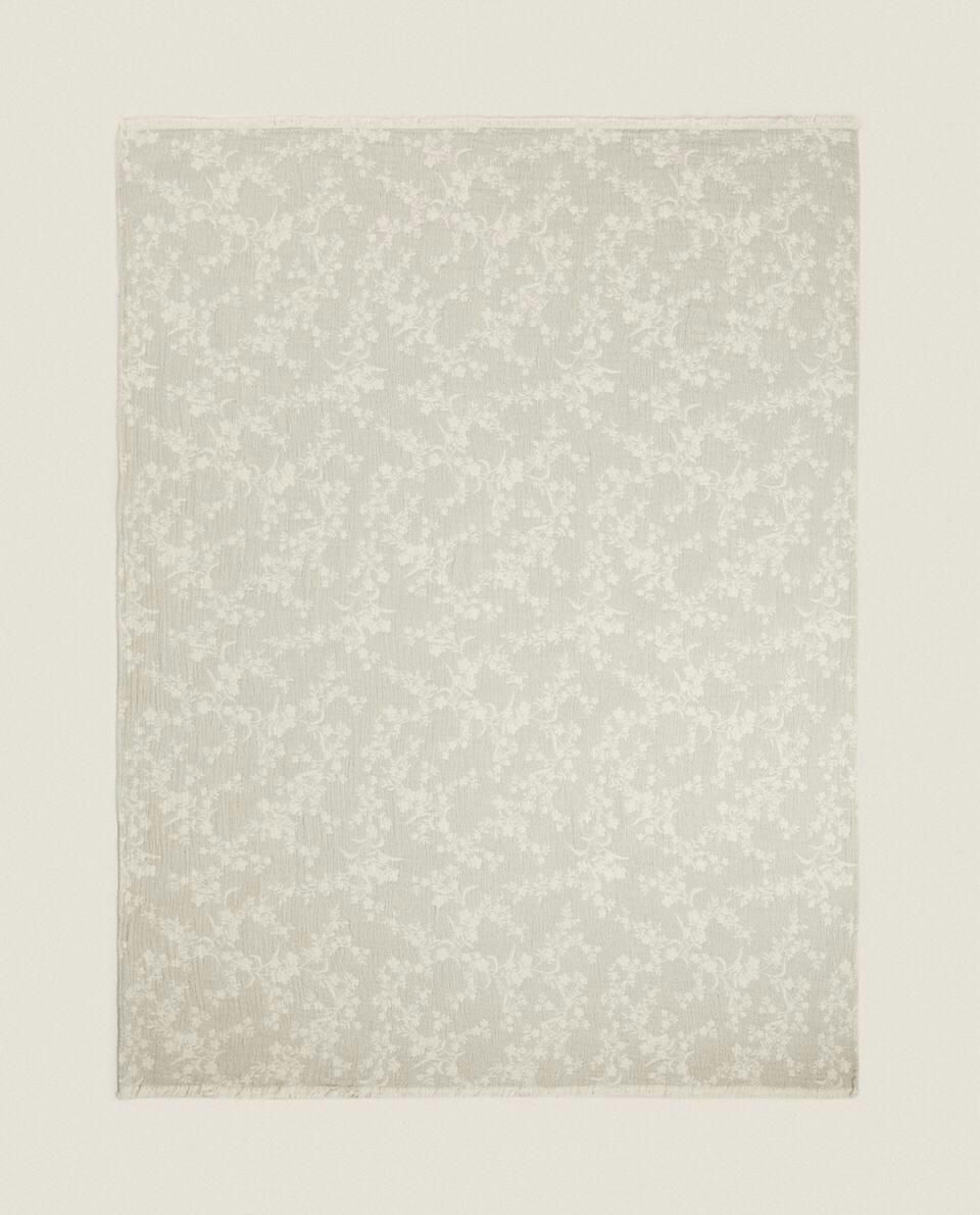 COBERTOR JACQUARD FLORAL