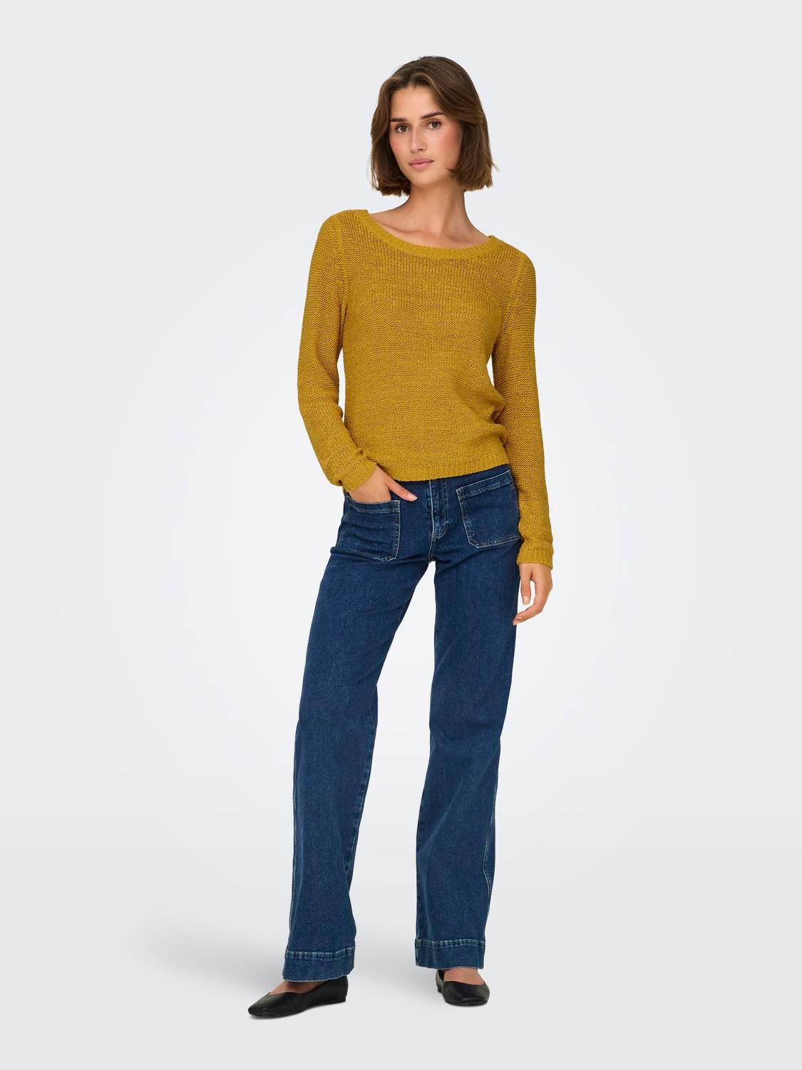 ONLGEENA Strickpullover Golden Spice