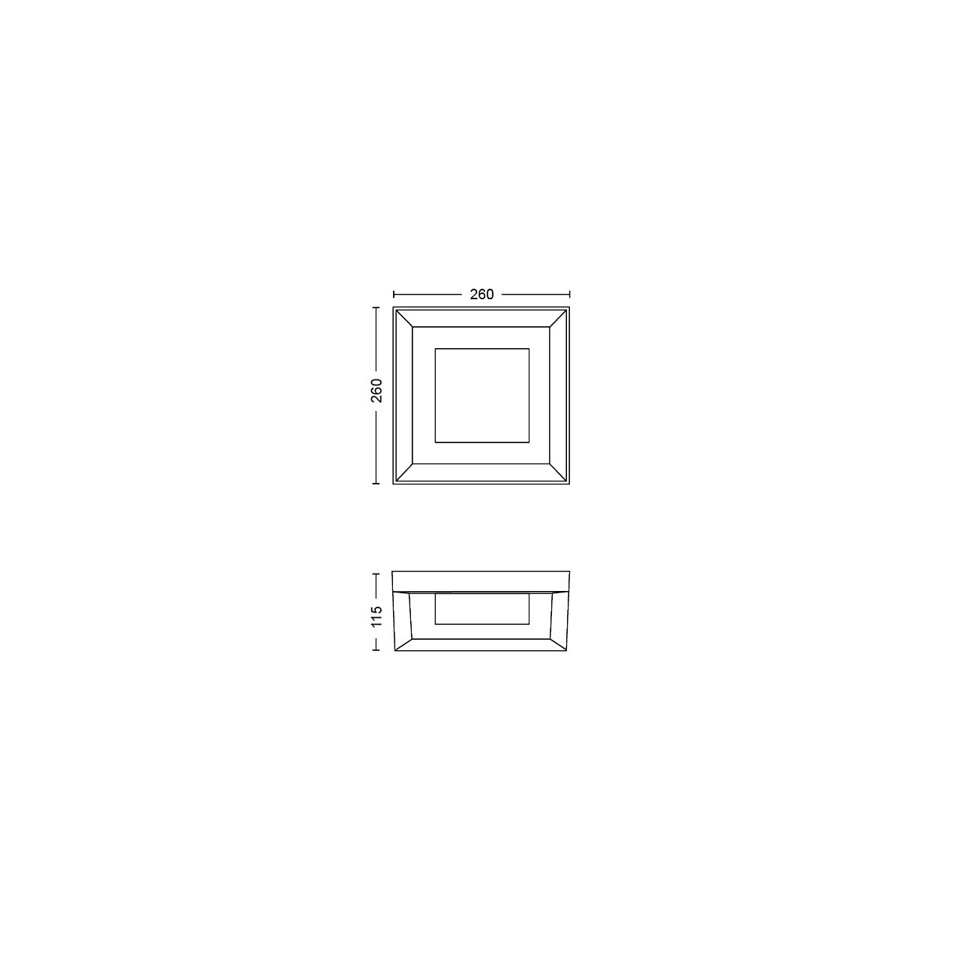 Philips Hue - Econic Square Wall Lantern Outdoor - White & Color Ambiance