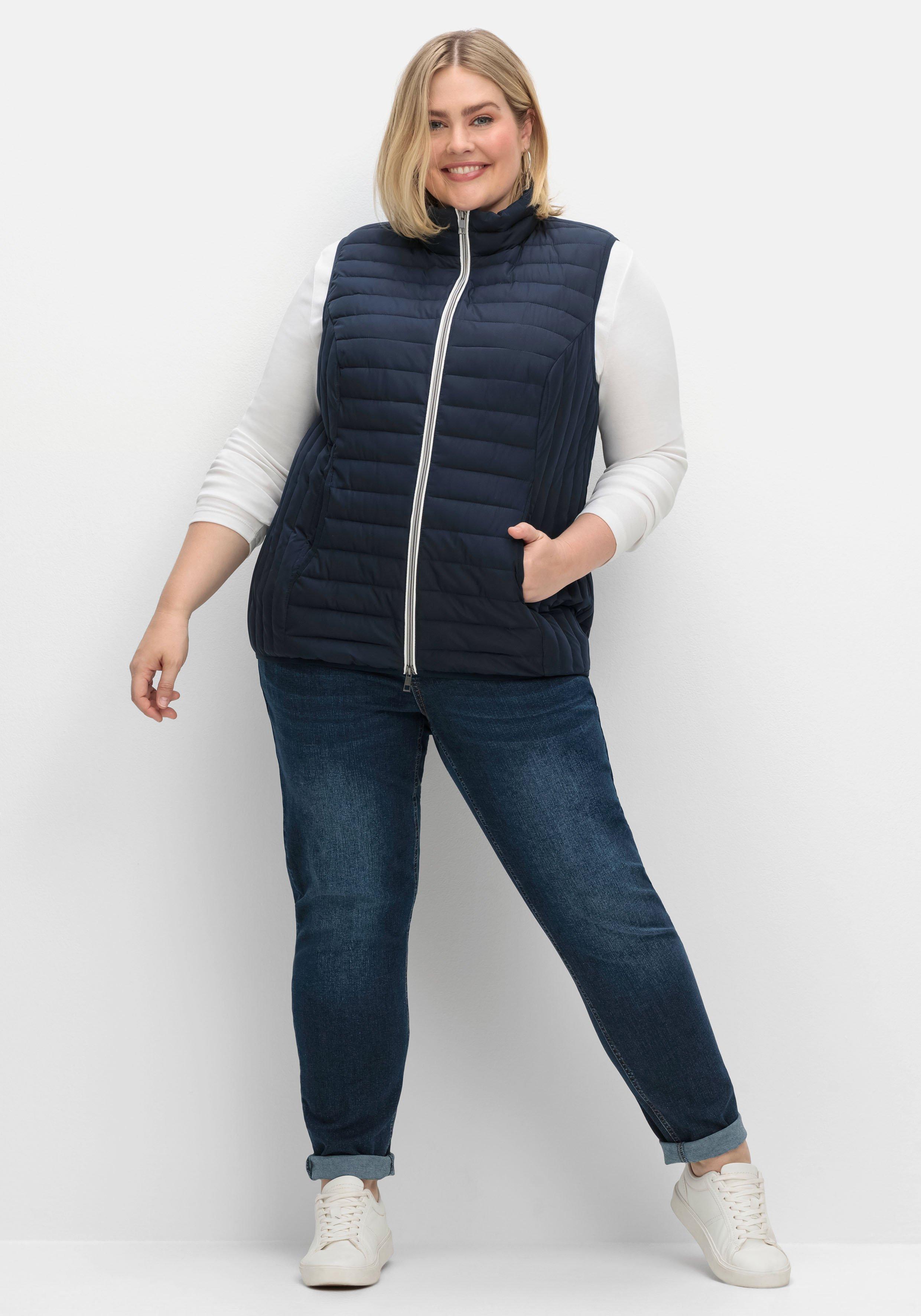Leicht wattierte Steppweste mit 2-Wege-Zipper