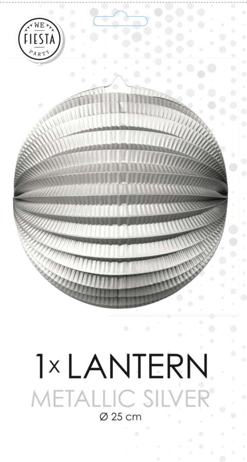 Zilveren Lampion Metallic 25cm