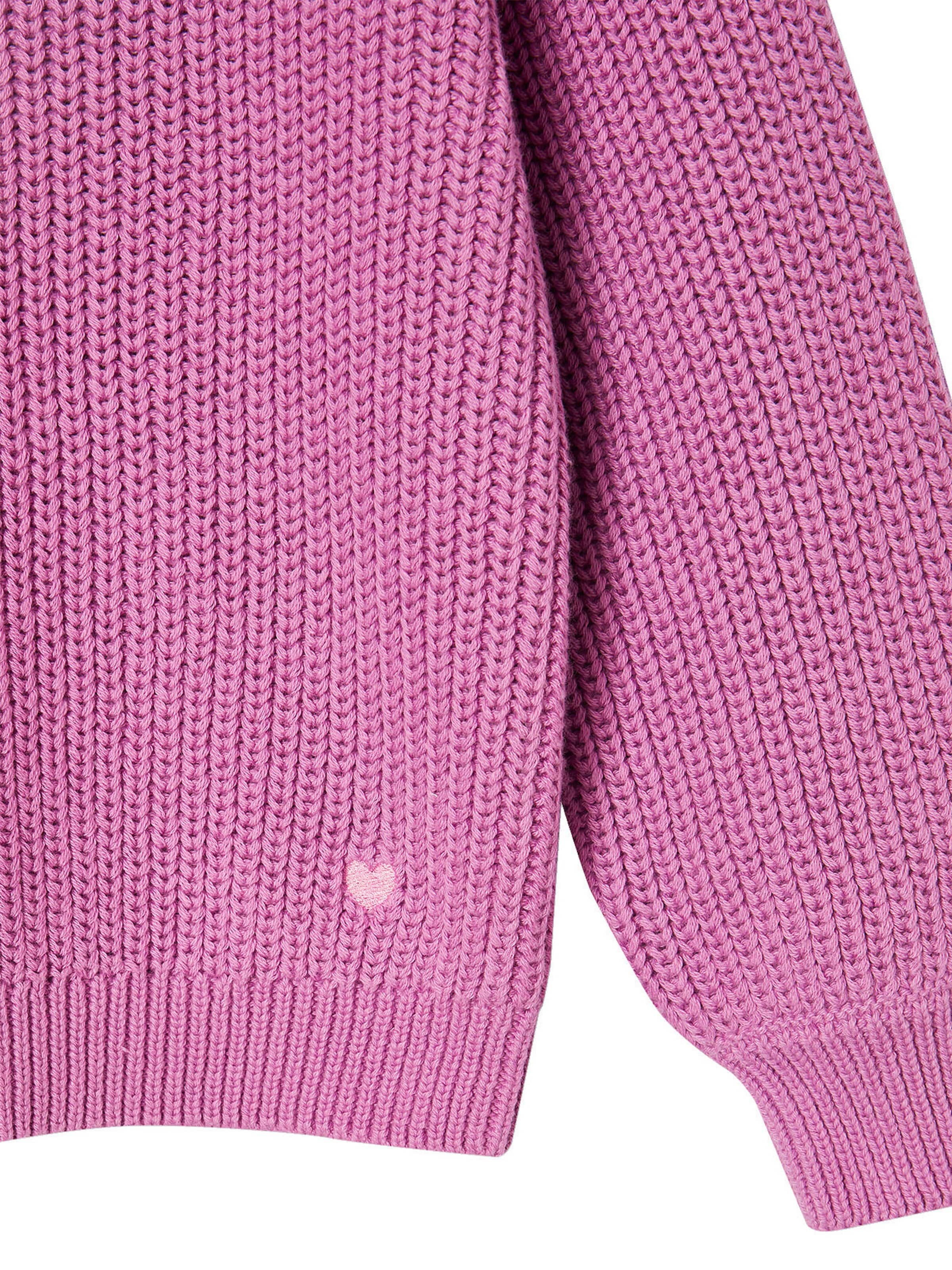 Vertbaudet Mädchen Pullover aus Rippstrick violett