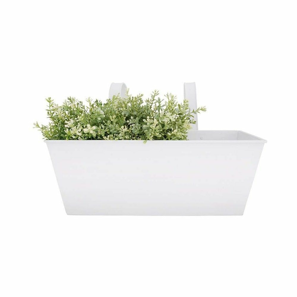 Jardinière blanche en zinc