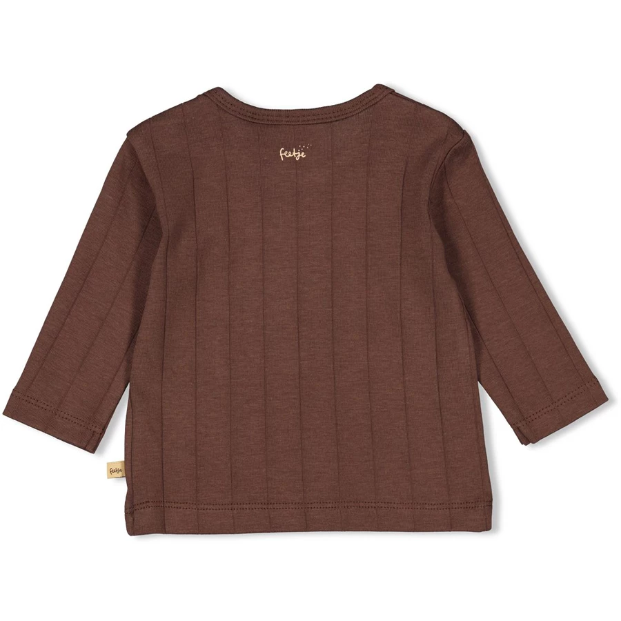 Feetje Langarmshirt Tiny Roar Braun