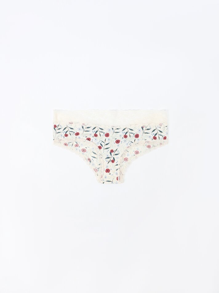 Conjunto com 3 calcinhas hipster combinando - Verde