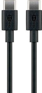 USB-C naar USB-C kabel - USB2.0 - tot 60W / zwart - 0,50 meter