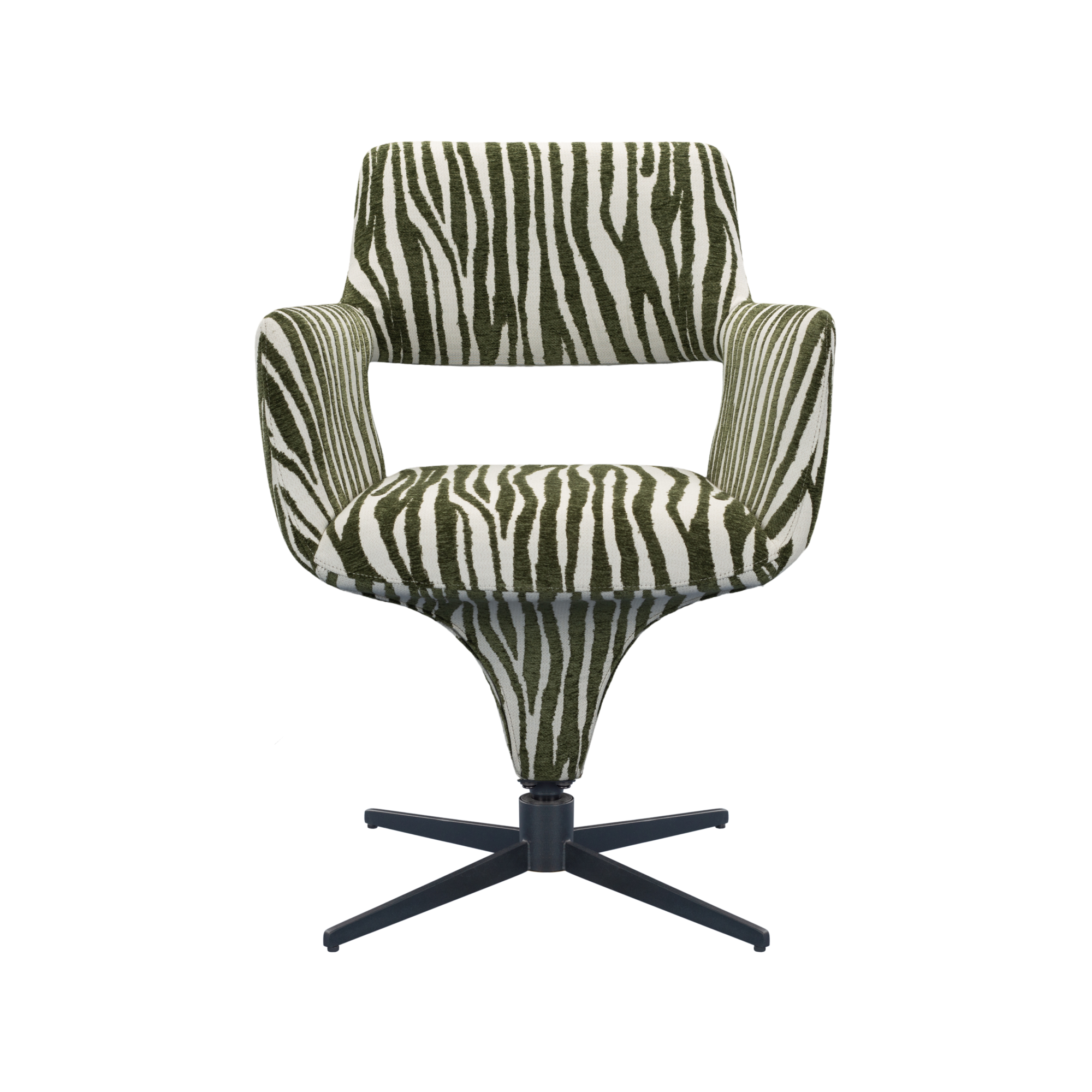 Eetkamerstoel Rex zebra groen-offwhite