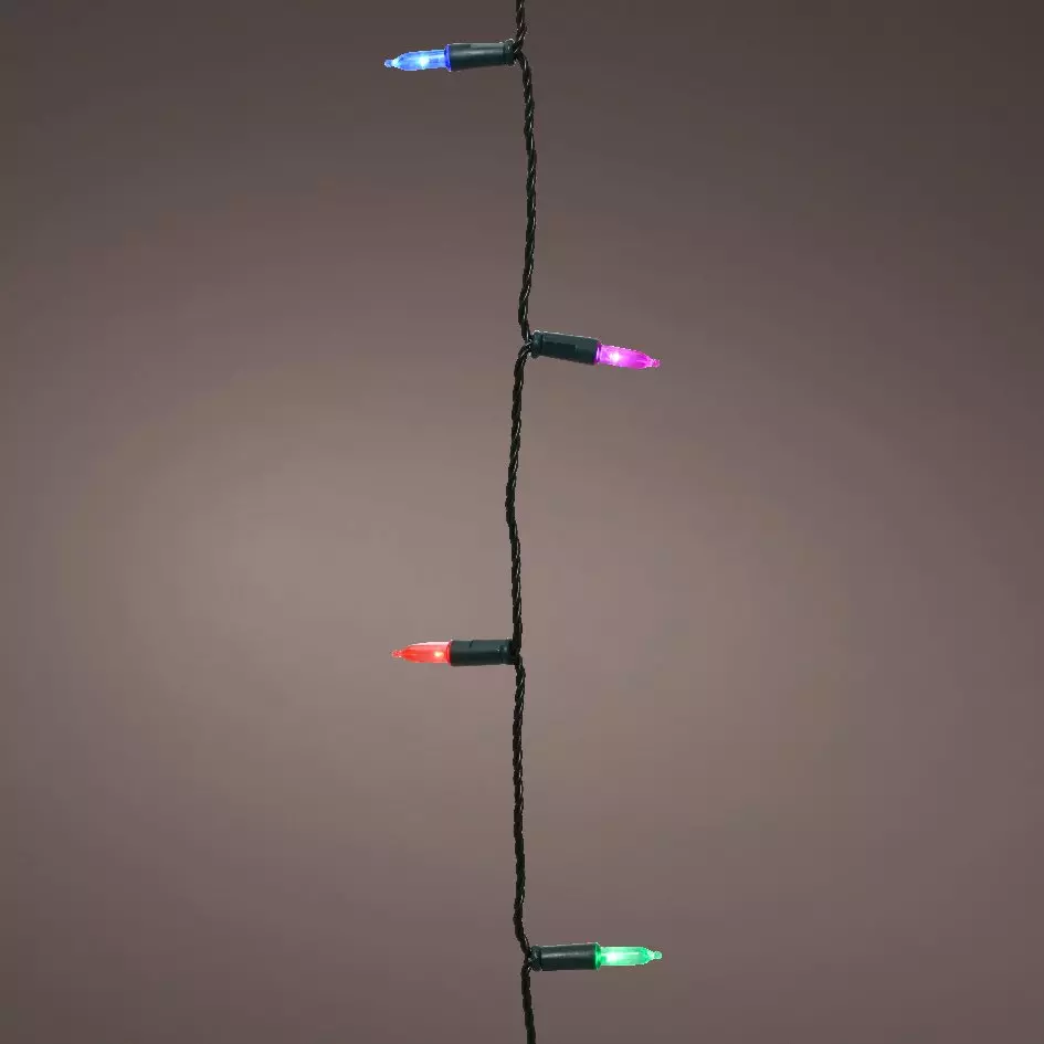 Guirlande lumineuse 12 m 120 LED câble vert Twinkle Multicolore