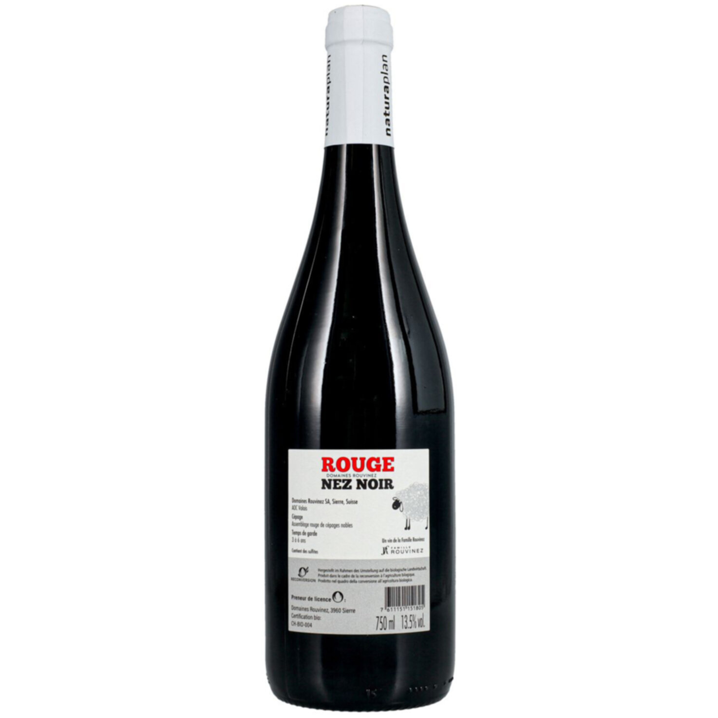 Naturaplan Bio Valais AOC Nez Noir Les Domaines Rouvinez -75cl