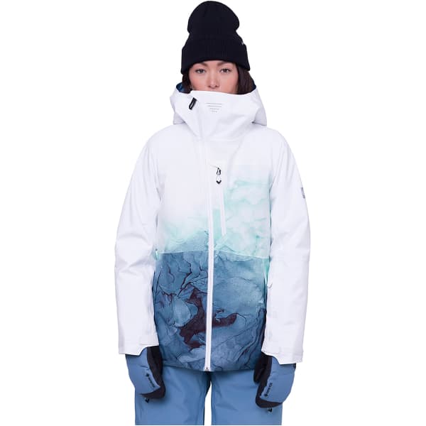 Veste snowboard 686 WMNS HYDRA INSULATED JACKET WHITE ORION BLUE CLOUD2BREAK