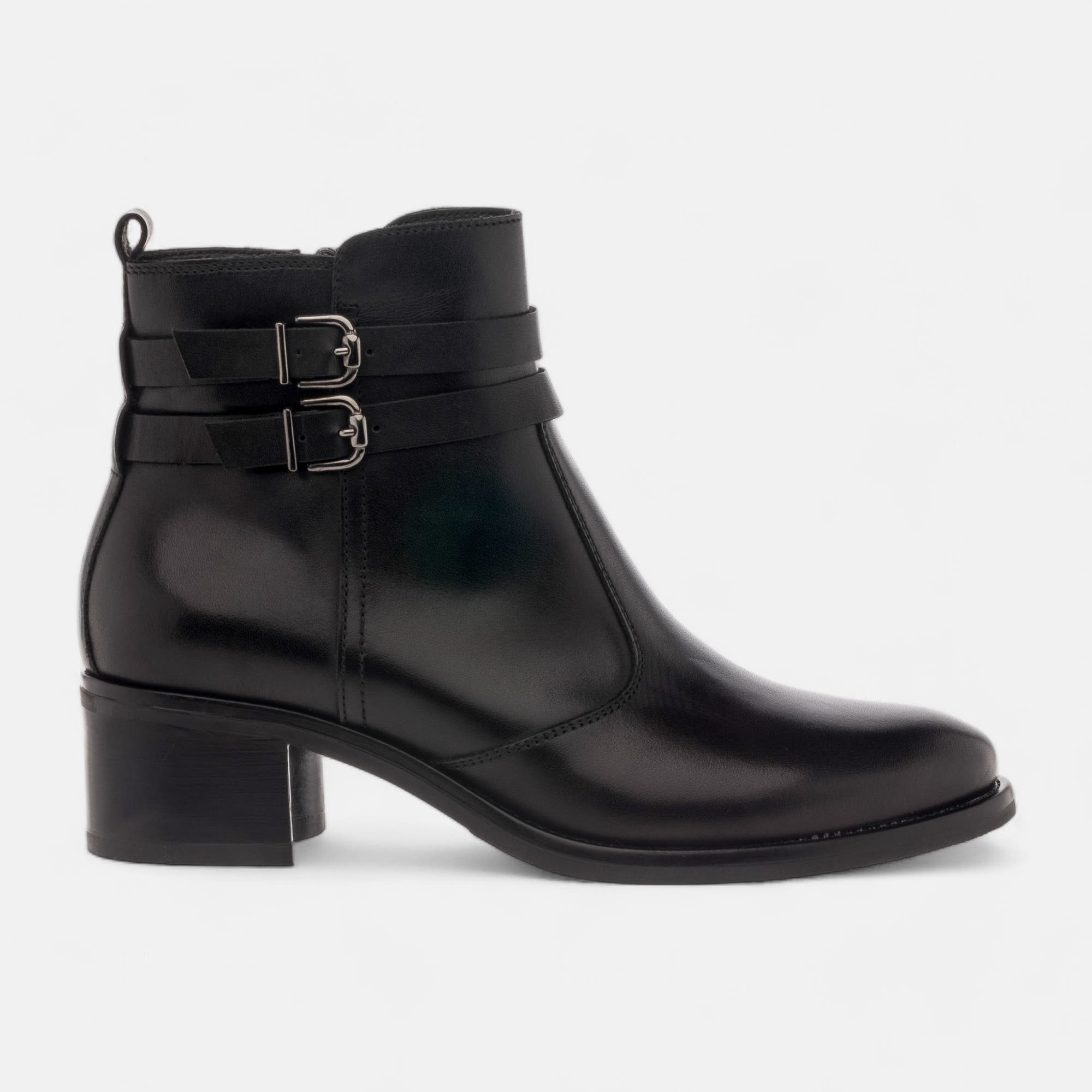 Bottines Femme en cuir noir