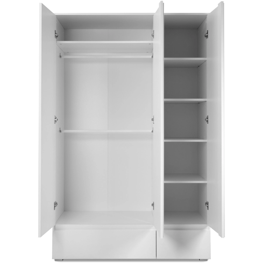 Finori Kleiderschrank Lia, weiß, 3 Türen Weiß