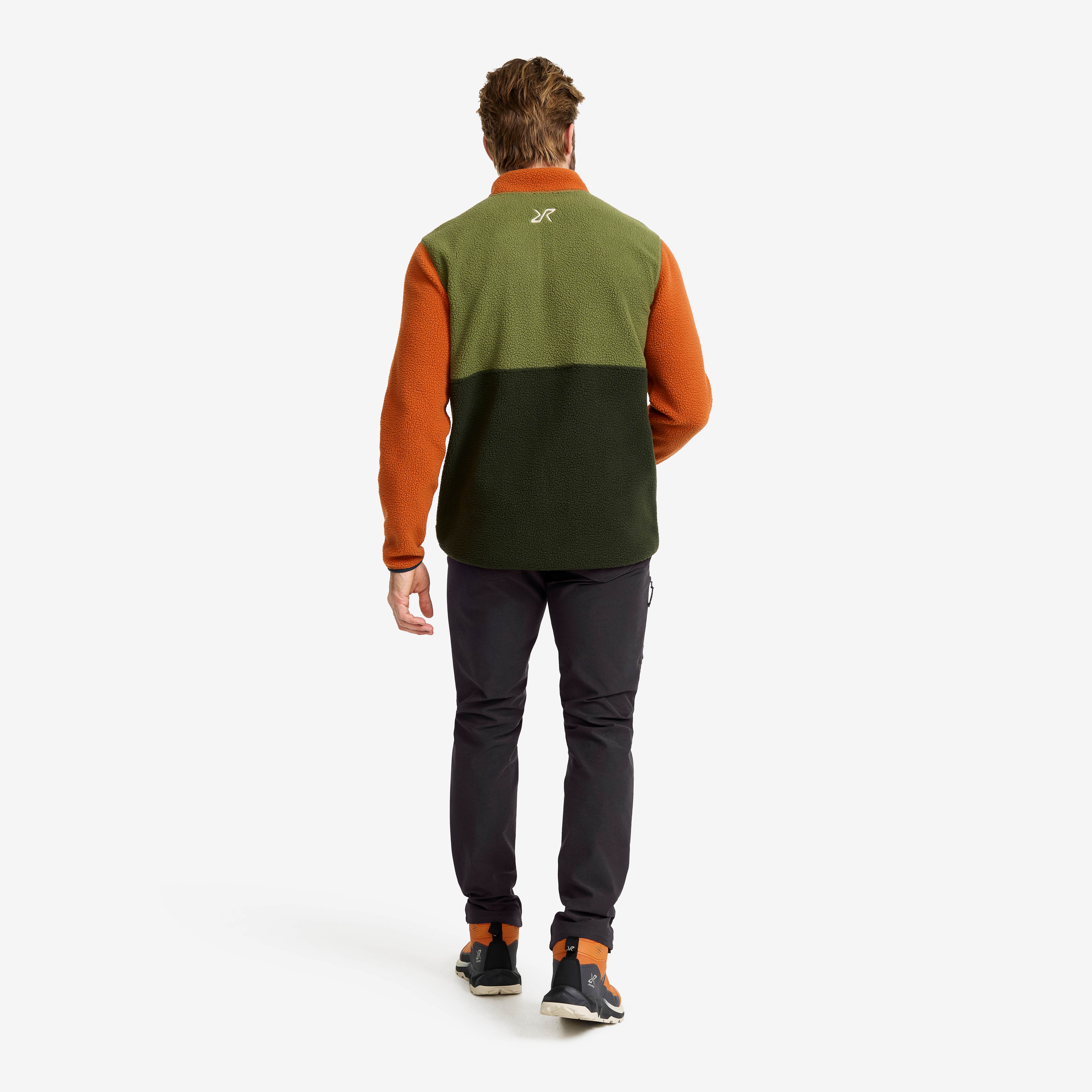 Canyon Half-zip Pile Fleece Herre Terracotta Brown/Cypress