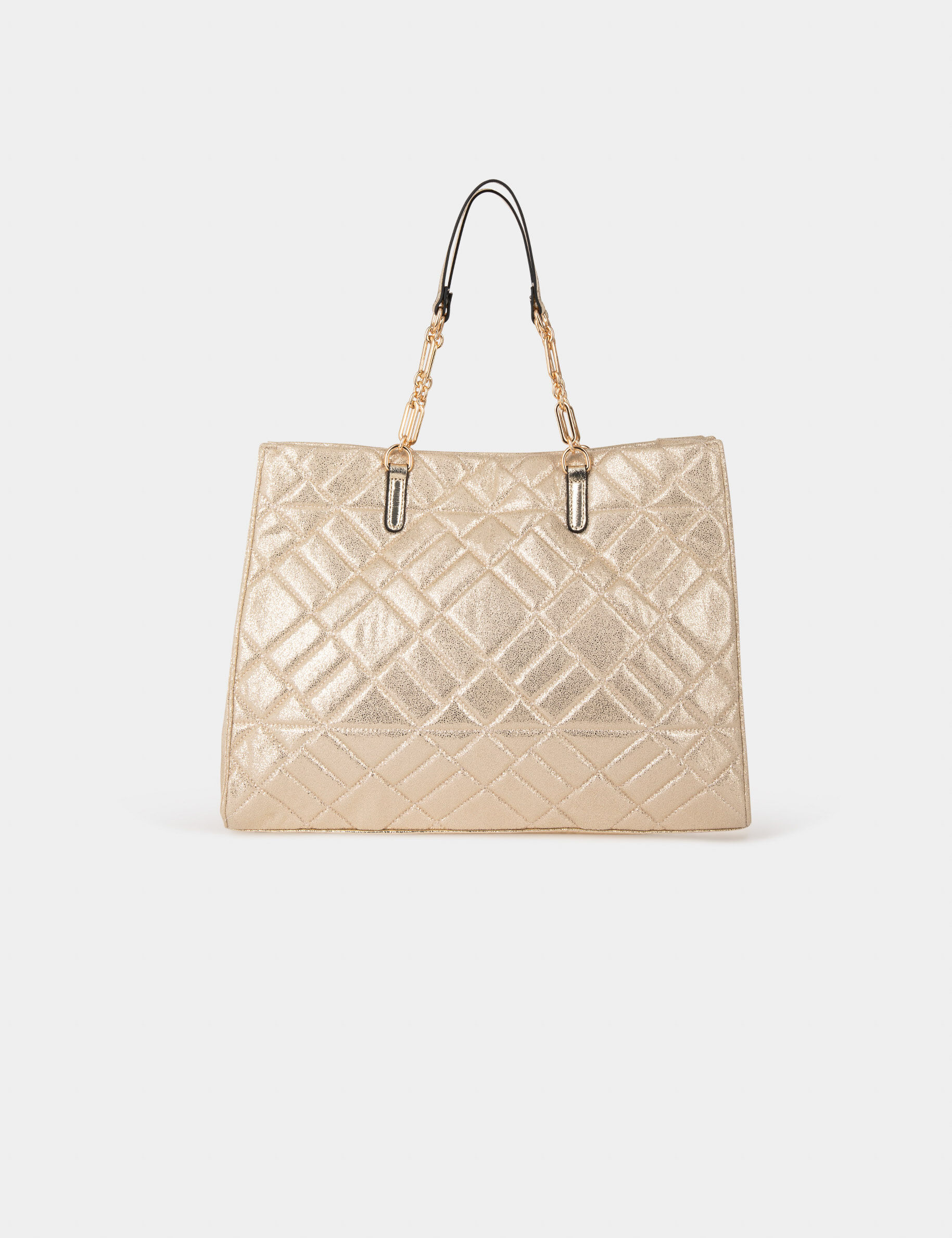 Sac cabas matelassé métallisé dore femme - dore