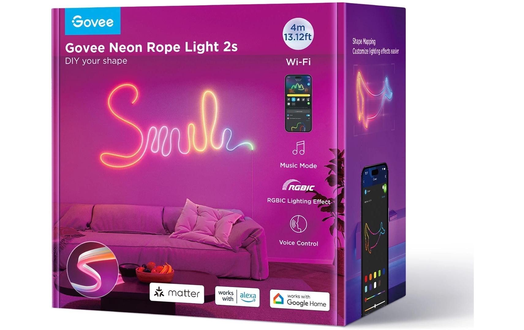 Govee LED-Streifen »Neon, 4 m, RGBIC« 420 Stk.-flammig Für Aussenanwendung geeignet