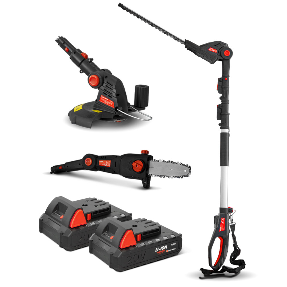 Outil de jardin multifonctions 3en1 sans fil 20v livré avec 2 batteries - elem g
