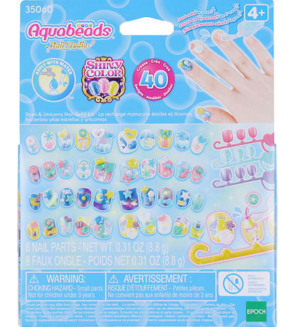 Aquabeads Perles?t - Nail Studio - Stars & Unicorns Nail Refill