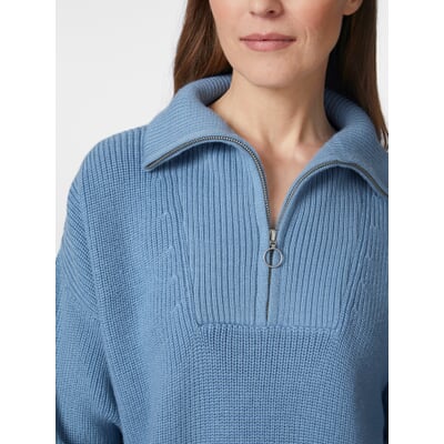 Damen-Stricktroyer, Mittelblau