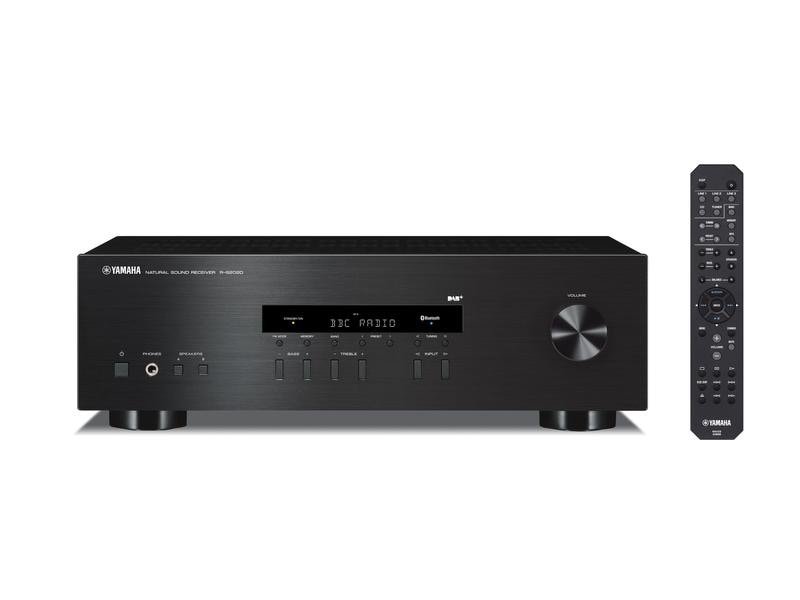 Yamaha Stereo-Receiver R-S202DAB Schwarz 2 x 100 W Ausgangsleistung (8 Ωs, 40 Hz - 20 kHz, 0.2% THD) und hochwertige Signalverarbeitung
