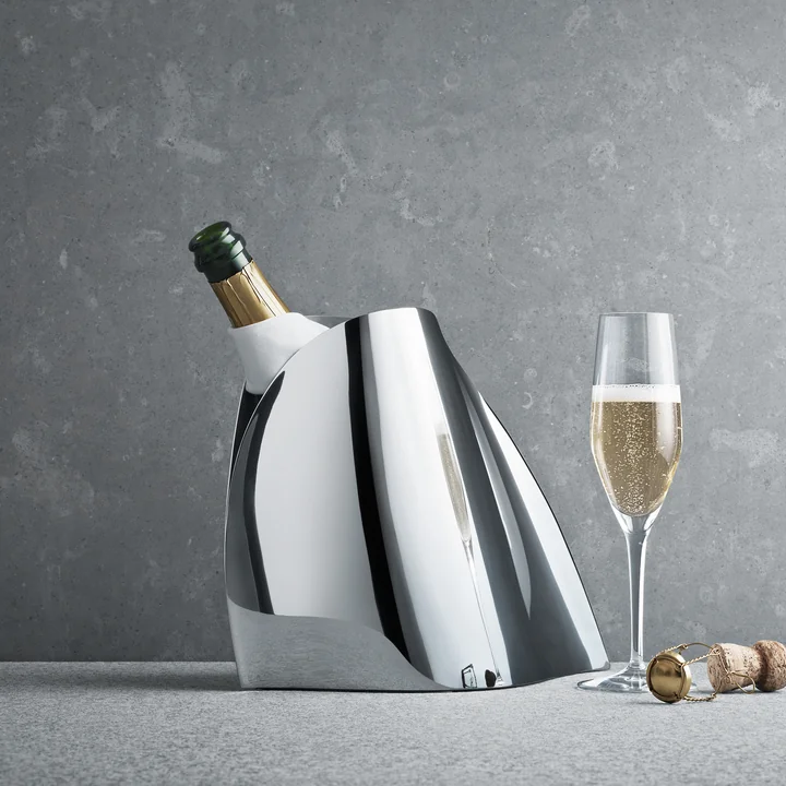 Georg Jensen - Indulgence Flaschenkühler high, Edelstahl
