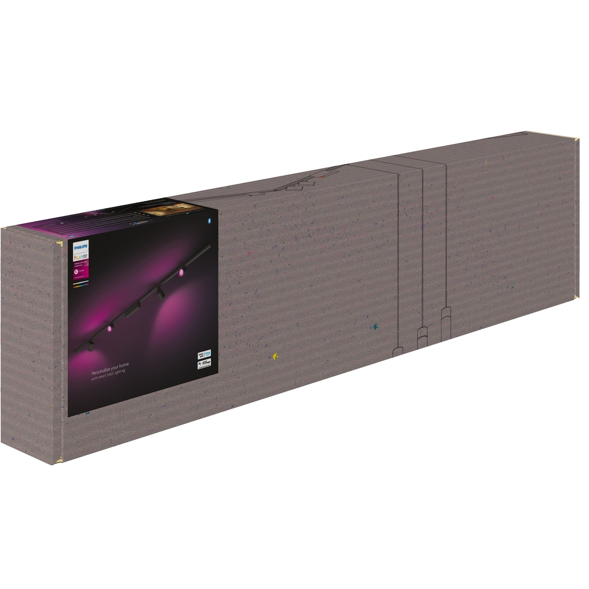 Philips Hue Perifo taklmpe med 4 spotlys (sort)