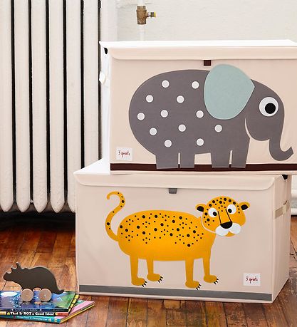 3 Sprouts Aufbewahrungsbox - 38x61x37 - Leopard
